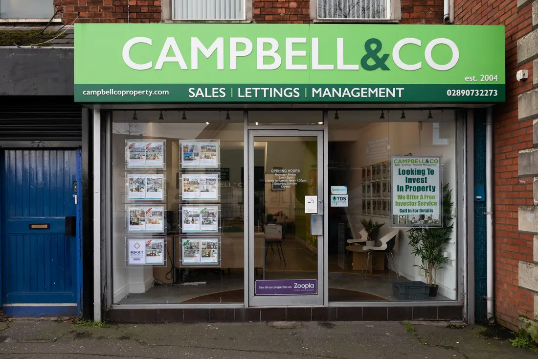 Campbell and Co shop front fascia signage