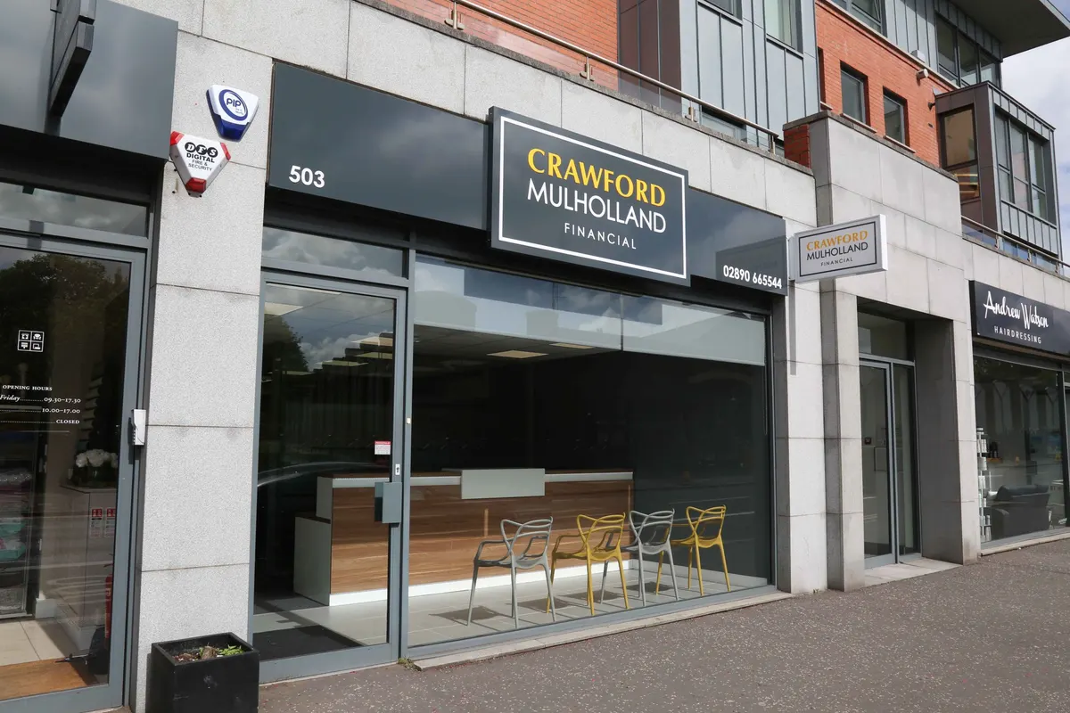 Crawford Mulholland estate agency shop front