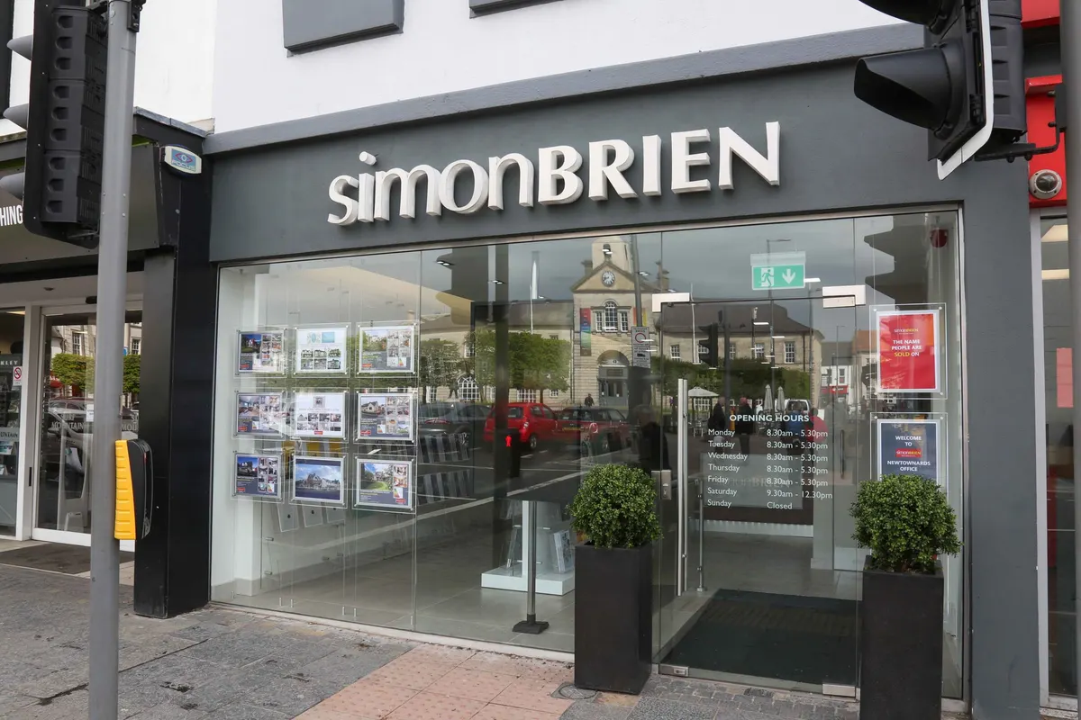 Simon Brien estate agency signage in Newtownards