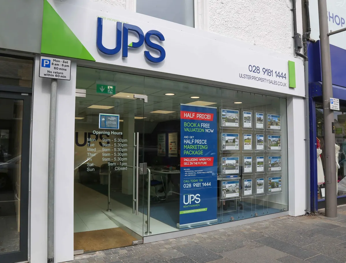 Ulster Property Sales Newtownards branch signage