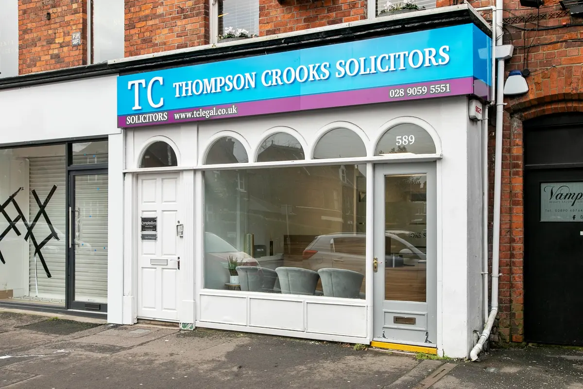 Thompson Crooks Solicitors shop front and joinery