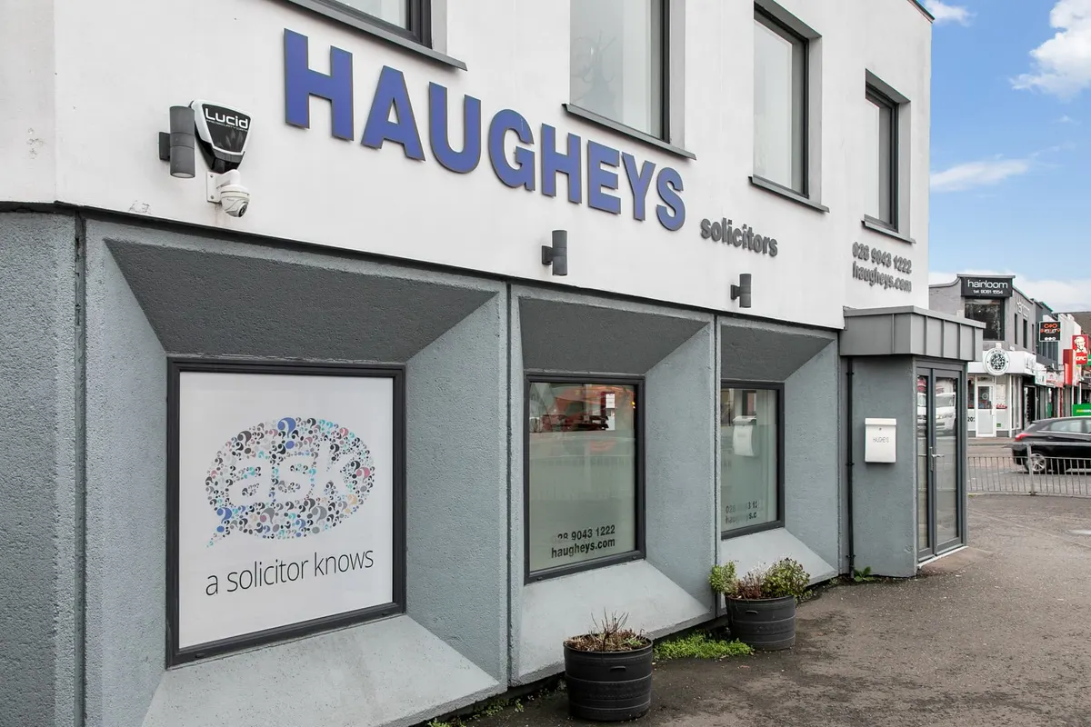 Haughey's Solicitors office signage and shop front